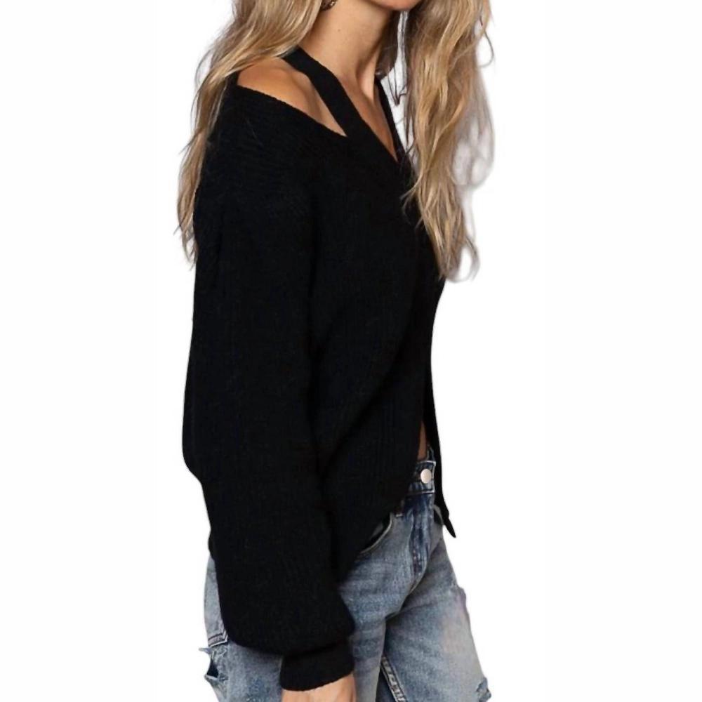 Women's Lola Front & Top Cutout Knit Sweater - POL L Product Image