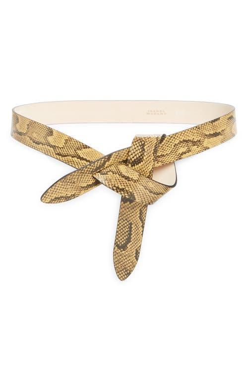 Isabel Marant Lecce Belt in Yellow. Product Image