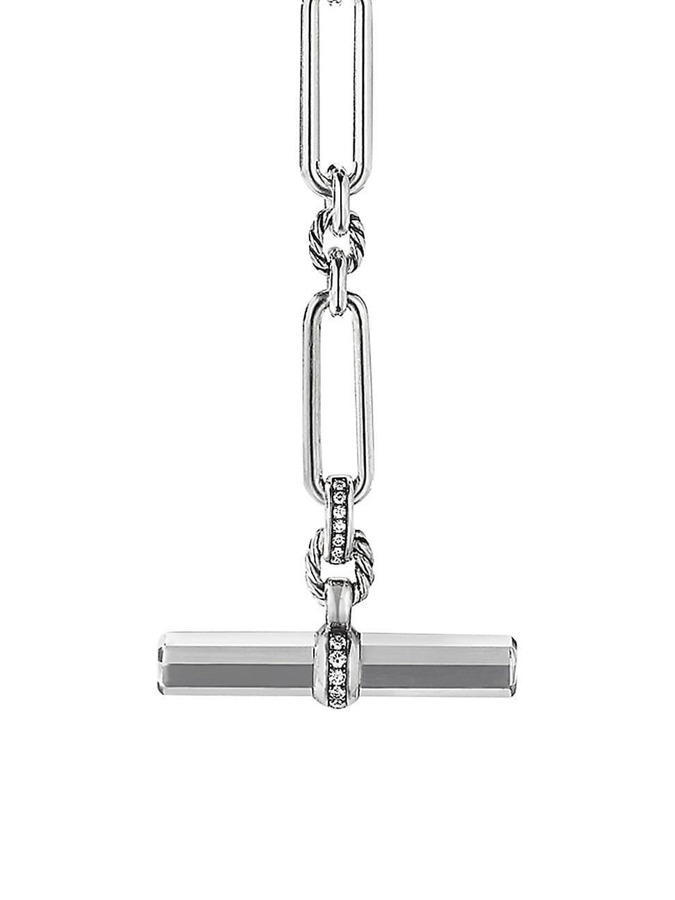 Womens Lexington Sterling Silver & Diamond Toggle Necklace Product Image