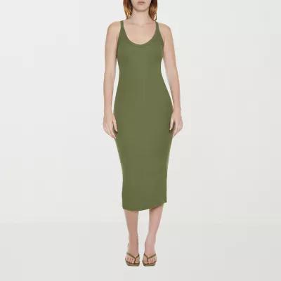 Forever 21 Ribbed Womens Sleeveless Midi Bodycon Dress Juniors Product Image