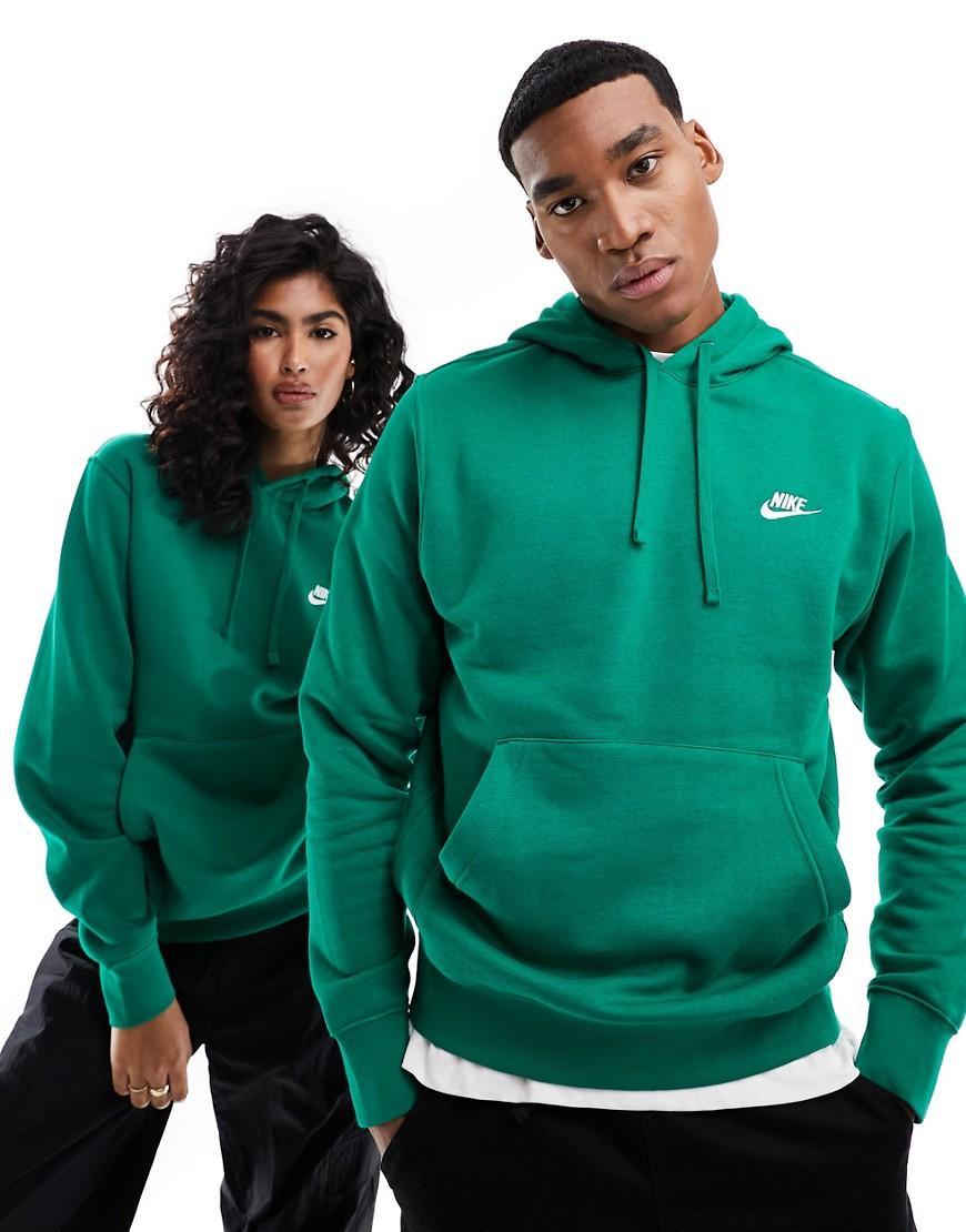 NIKE Club Hoodie In Green-white Product Image