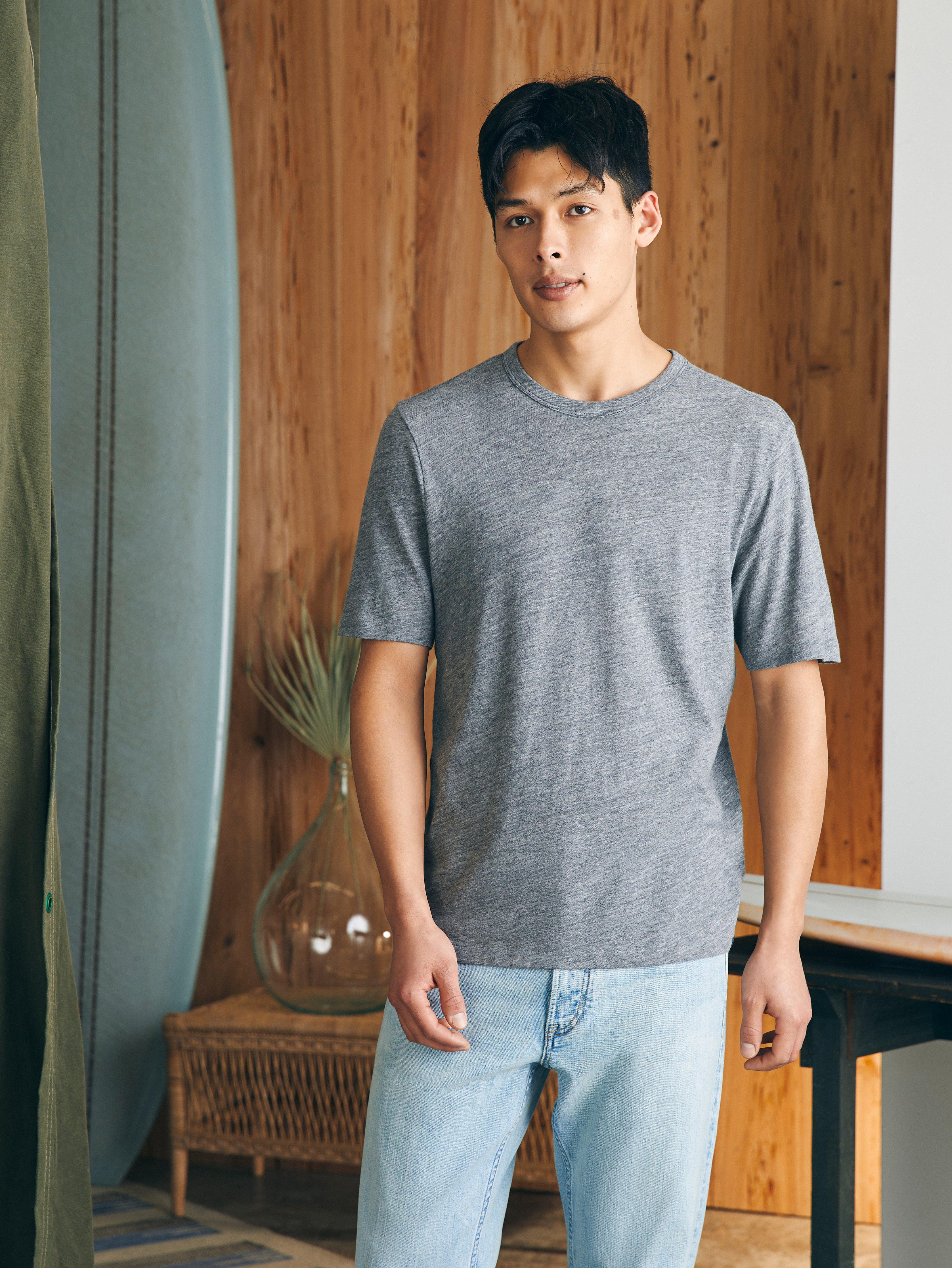 Short-Sleeve Vintage Chambray Tee - Mineral Grey Heather Male Product Image