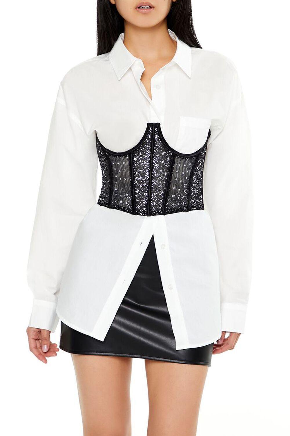 Rhinestone Lingerie Underbust Corset | Forever 21 Product Image