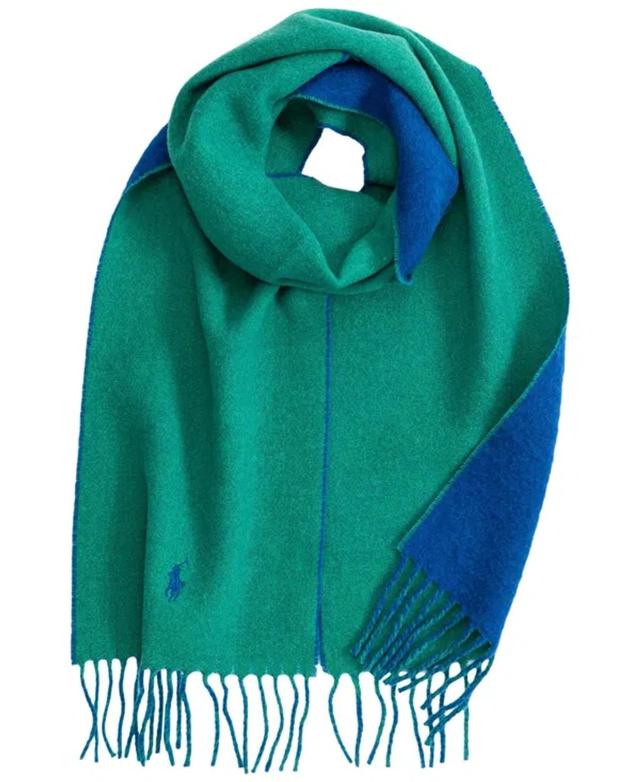 POLO RALPH LAUREN Men's Classic Reversible Scarf In Golf Green,sporting Royal Product Image