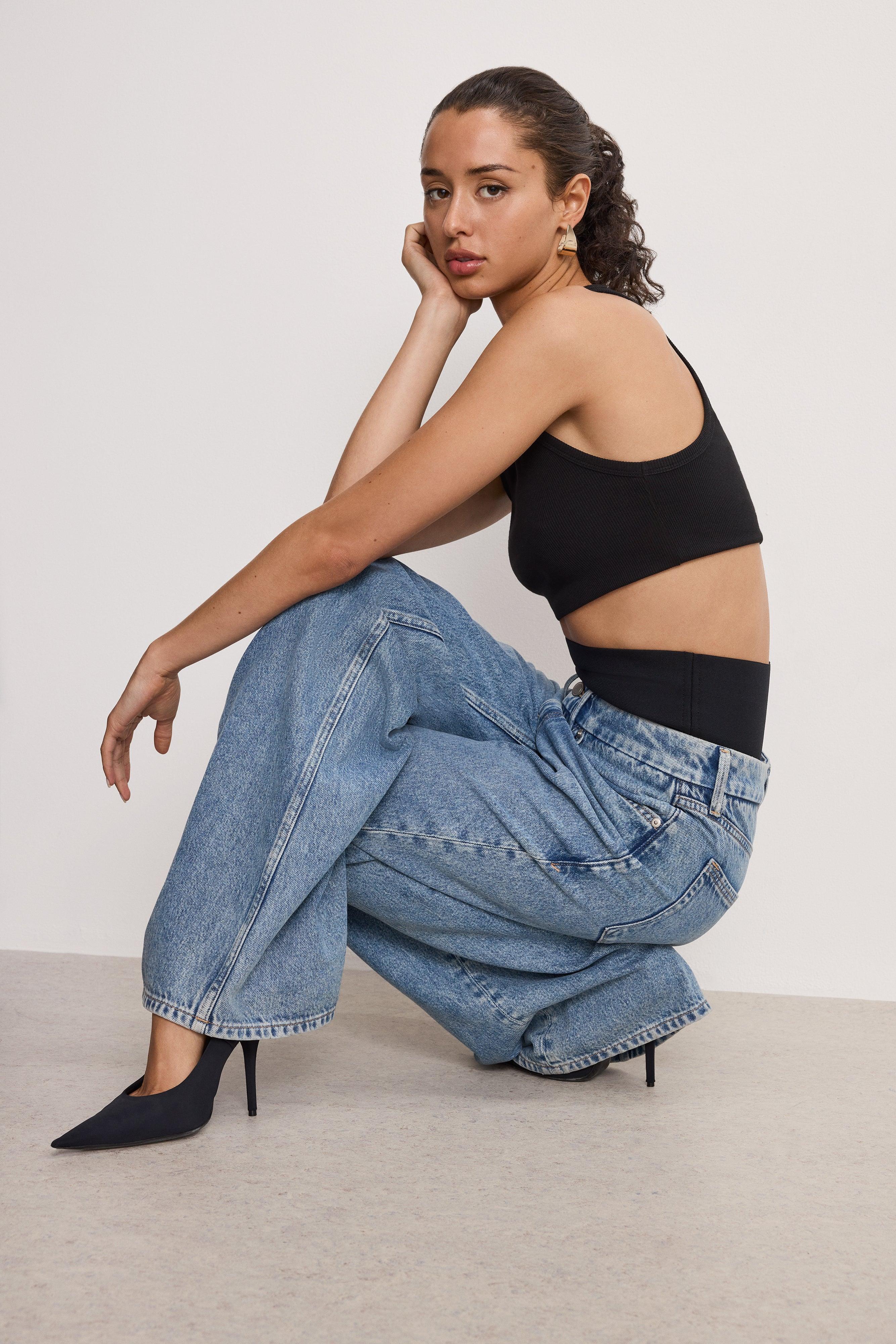 WIDE LEG SOLUTION JEANS | INDIGO739 Product Image