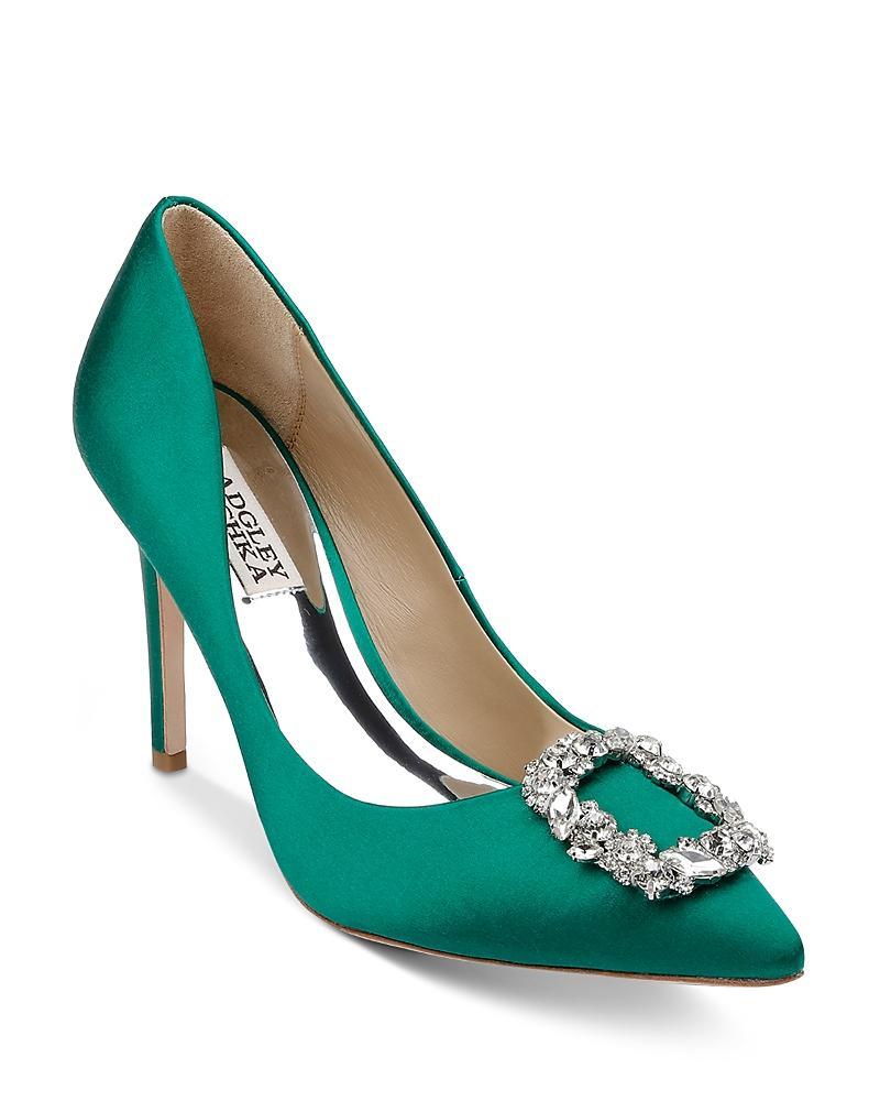 Badgley Mischka Womens Cher Crystal Buckle Pumps Product Image