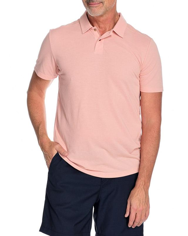 Mens Kent Asymmetric-Button Polo Shirt Product Image