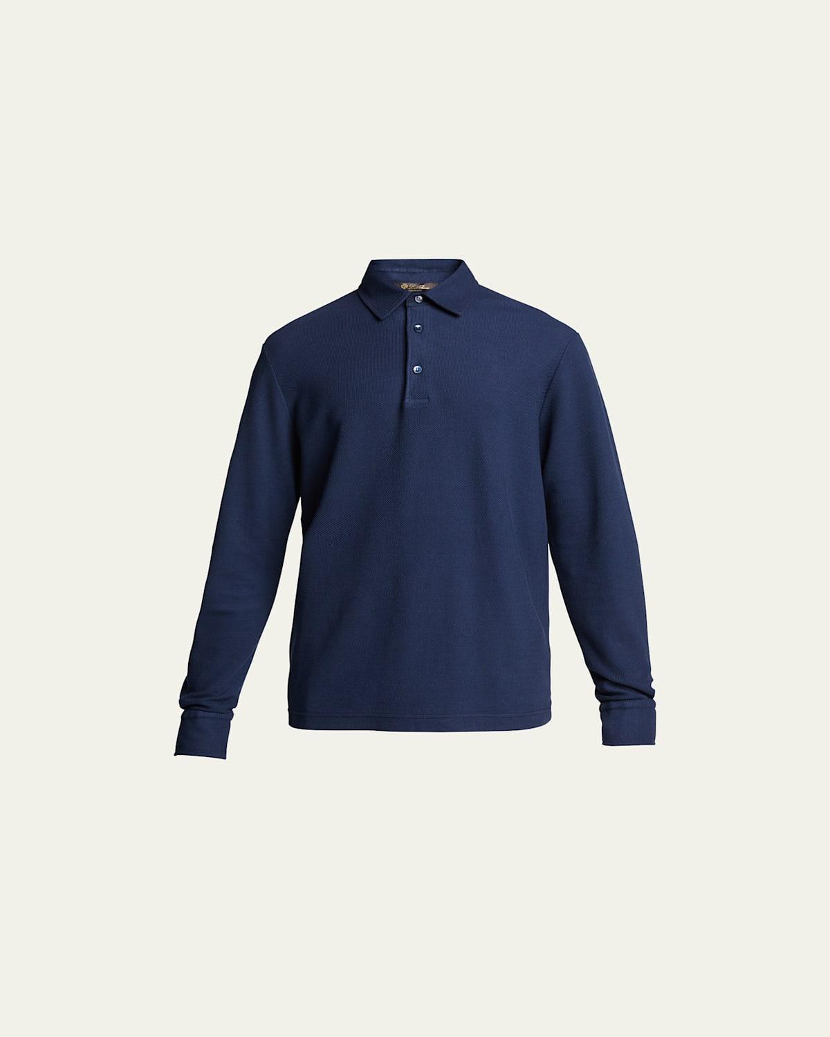 Mens Long-Sleeve Pique Polo Shirt product image