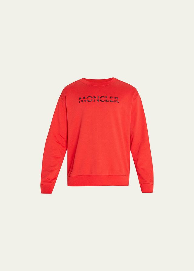 Moncler Mens Embroidered Strike Out Cotton Sweatshirt Product Image