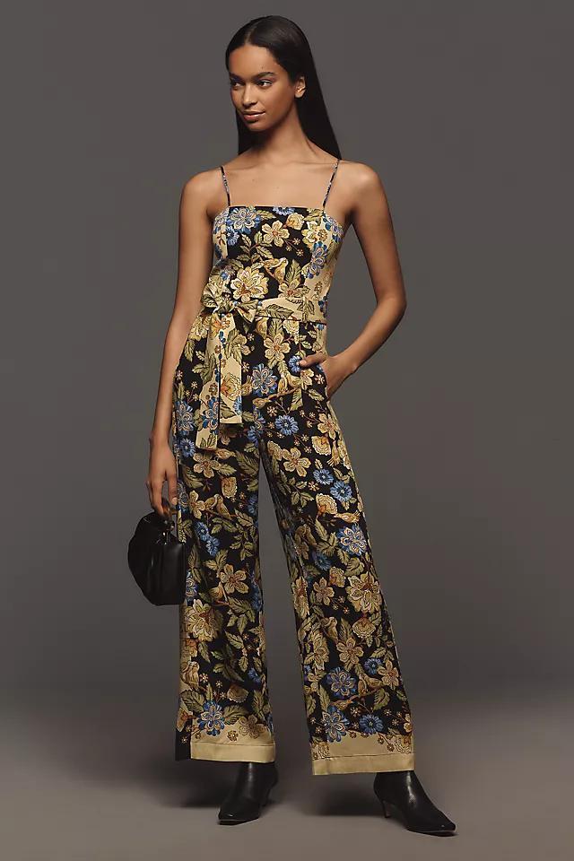 Farm Rio x Anthropologie Square-Neck Floral Jumpsuit Product Image