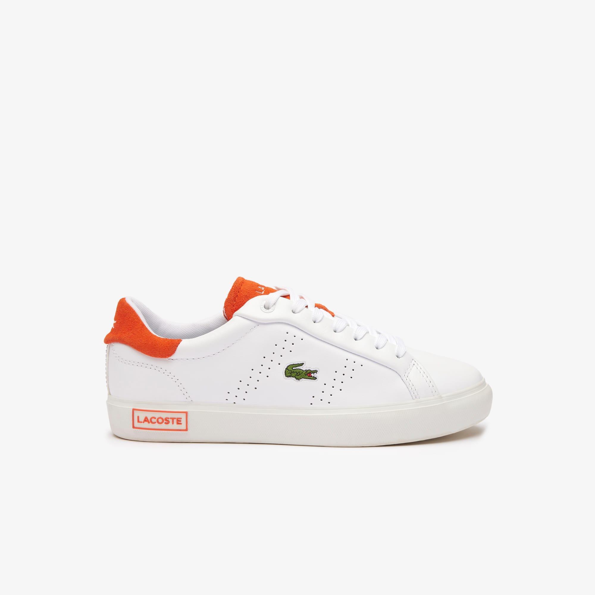 Women’s Powercourt 2.0 Orange Leather Sneakers Product Image