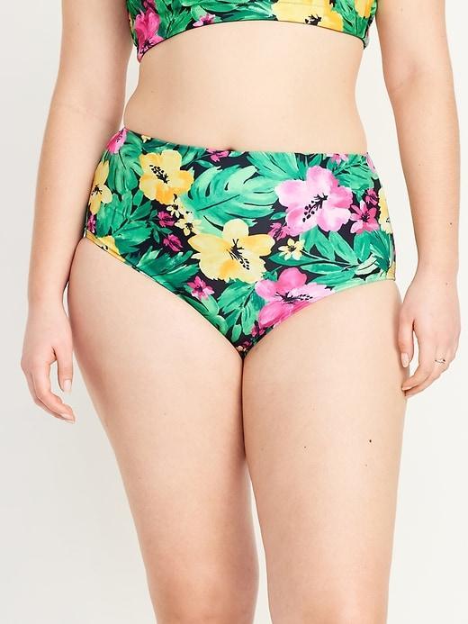 High-Waisted French-Cut Bikini Swim Bottoms Product Image