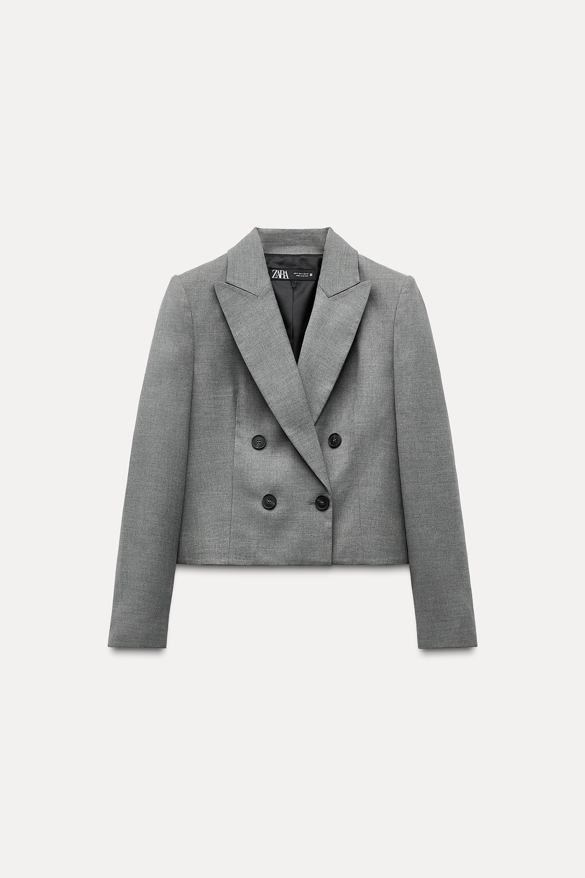 CROPPED DOUBLE BREASTED BLAZER Product Image