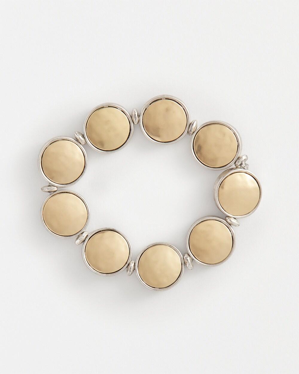 Reversible Mixed Metal Stretch Bracelet Product Image