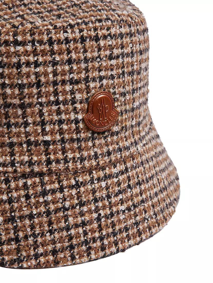 Wool Boucle Checkered Bucked Hat Product Image