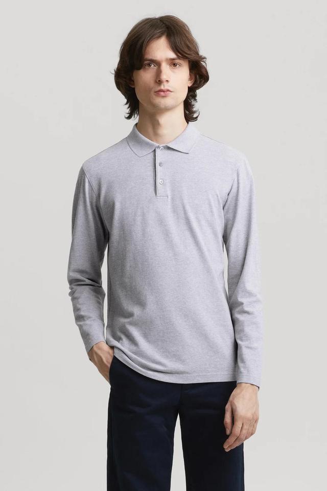 The Long Sleeve Pique Polo Product Image