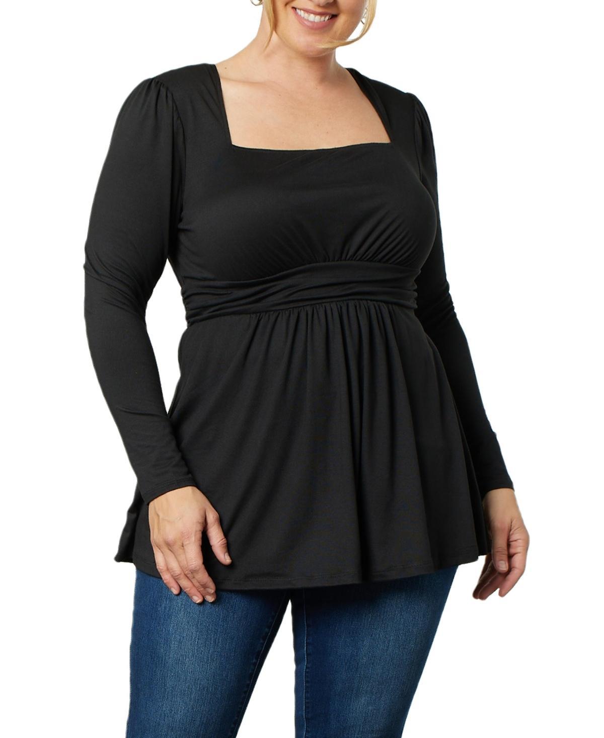 Kiyonna Delilah Pleated Peplum Top Product Image