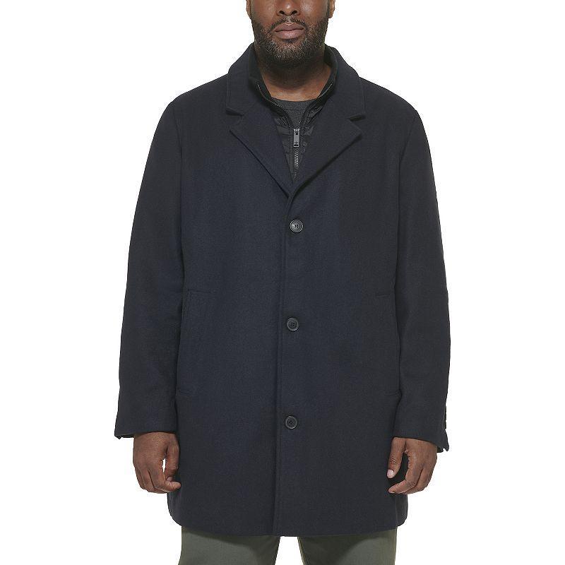 Big & Tall Dockers Midweight Wool-Blend Topcoat with Quilted Bib, Mens Product Image