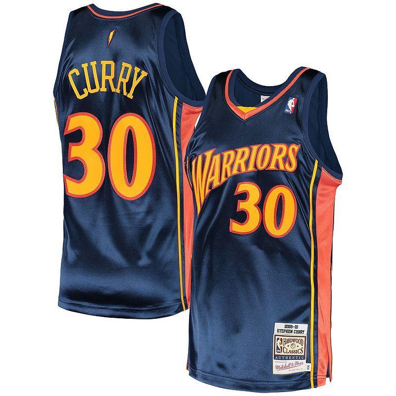 Mens Mitchell & Ness Stephen Curry Navy Golden State Warriors 2009 Hardwood Classics Authentic Jersey - Navy Product Image