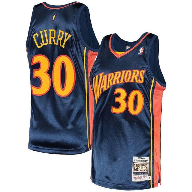 Mens Mitchell & Ness Stephen Curry Golden State Warriors 2009 Hardwood Classics Authentic Jersey Blue Product Image