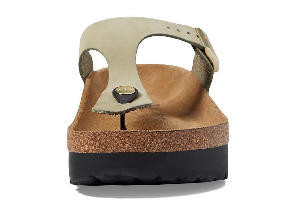 Birkenstock Papillio by Birkenstock Gizeh Platform Sandal - Nubuck (Eucalyptus) Women's Shoes Product Image