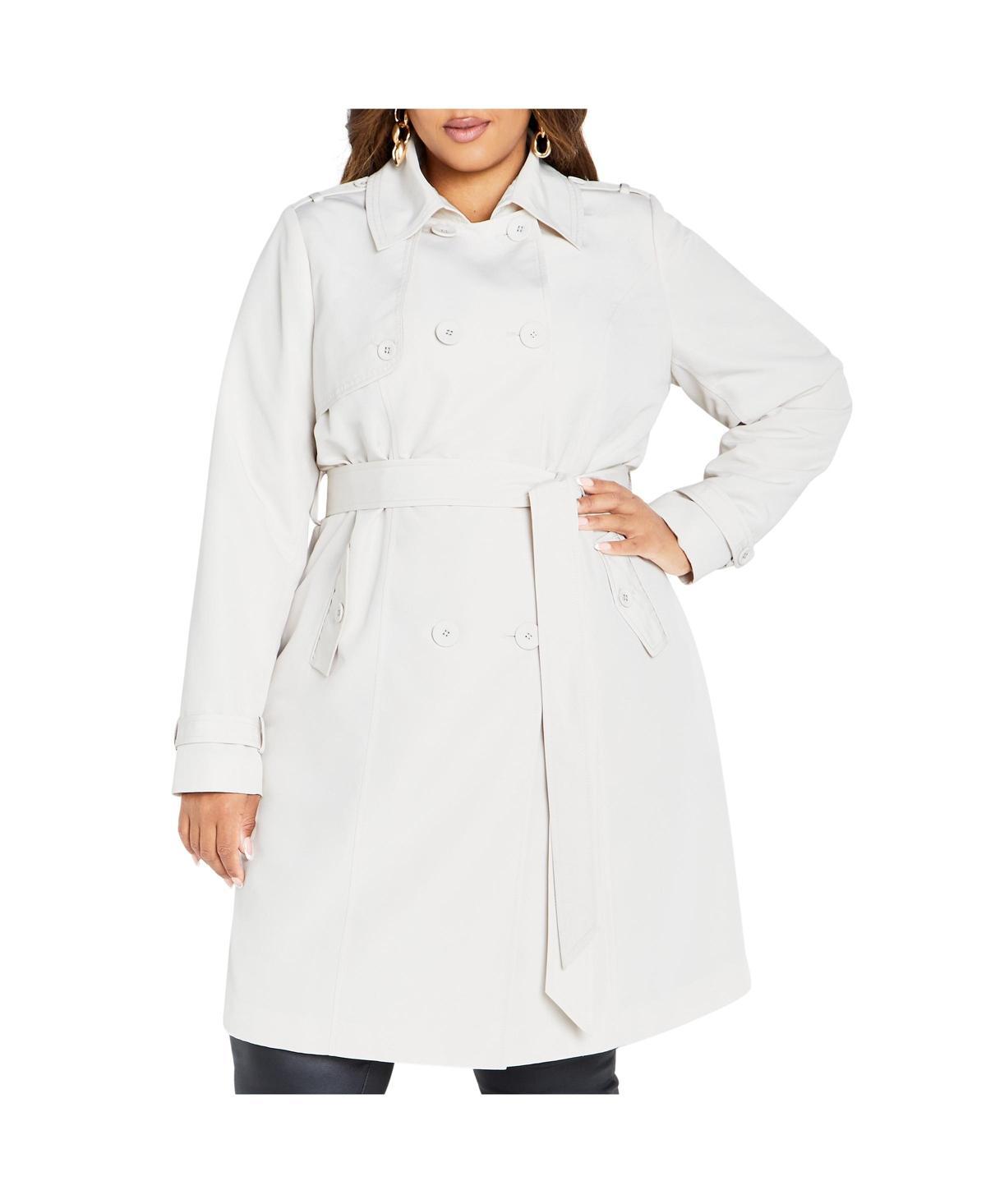 City Chic Womens Classic Corset Trench coat Product Image