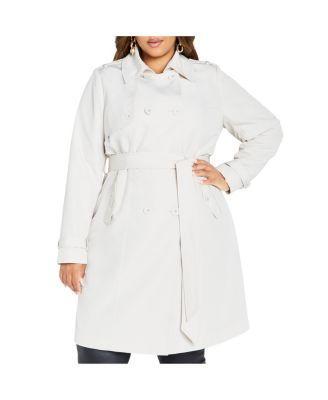 Plus Size Classic Corset Trench coat Product Image