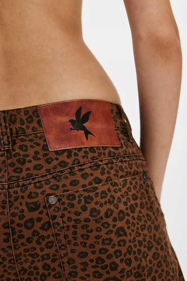 OneTeaspoon Cheetah Sinners Jeans Product Image