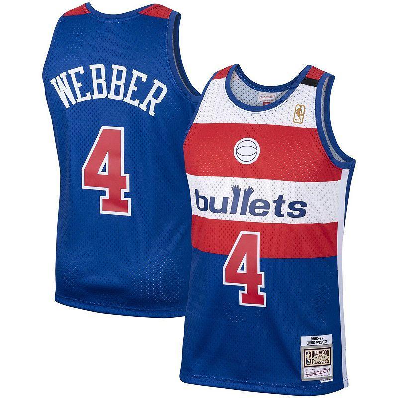 Mitchell & Ness Washington Bullets Chris Webber Mens Hardwood Classic Swingman Jersey - Blue Product Image