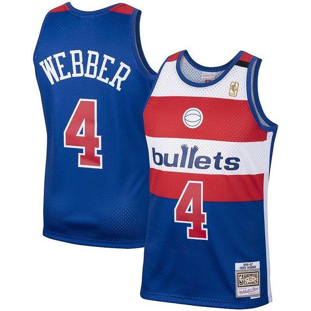 Mens Mitchell & Ness Chris Webber Royal Washington Bullets 2001/02 Hardwood Classics Swingman Jersey Product Image