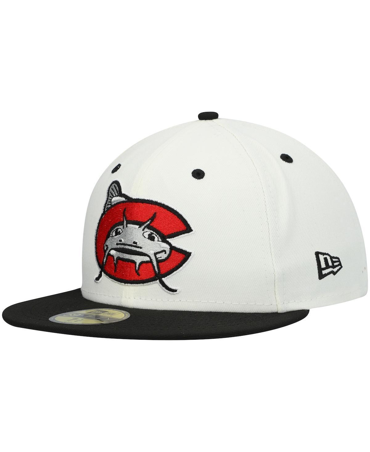 Mens New Era White Carolina Mudcats Authentic Collection Team Alternate 59FIFTY Fitted Hat Product Image