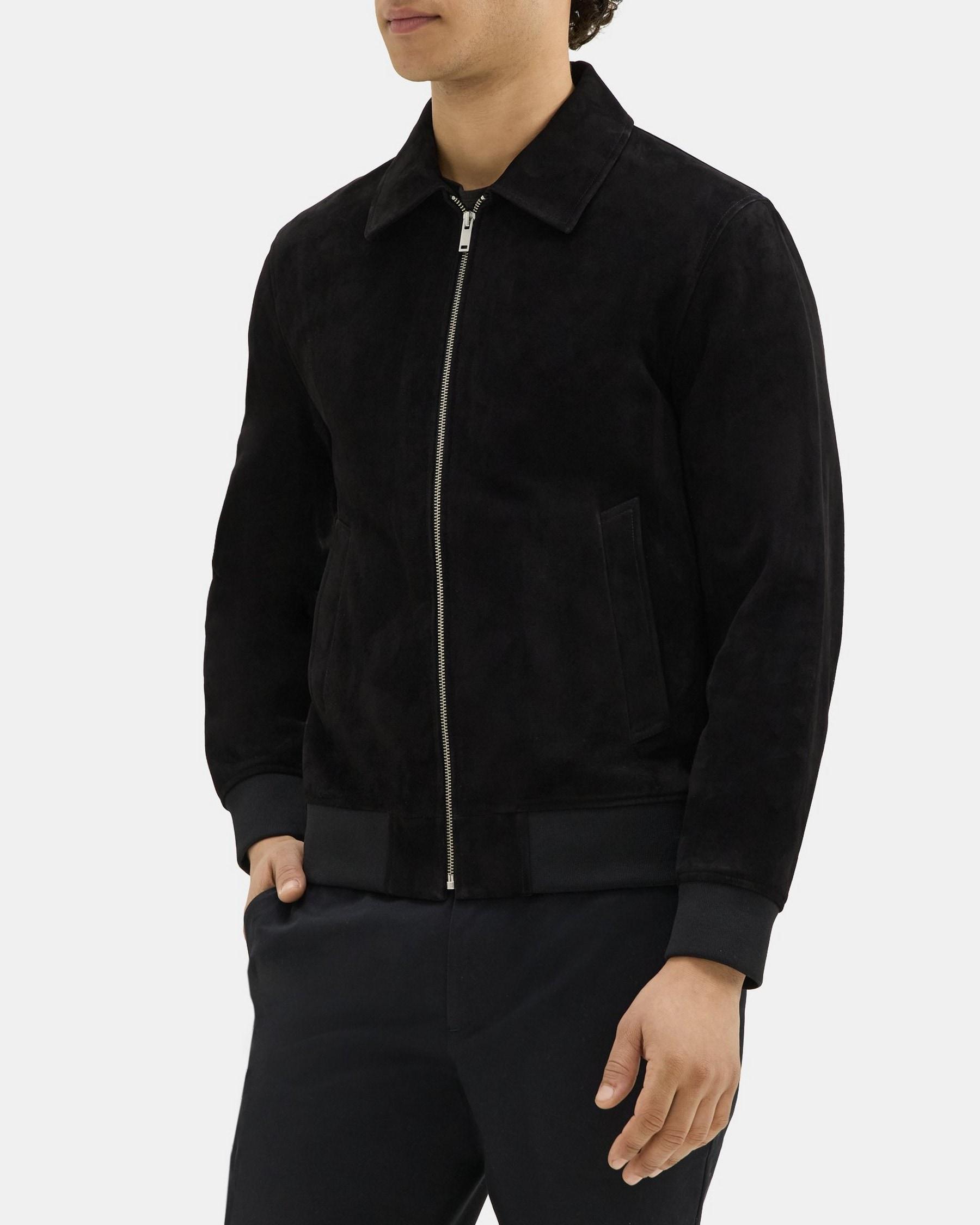 Zip Jacket in Suede Product Image