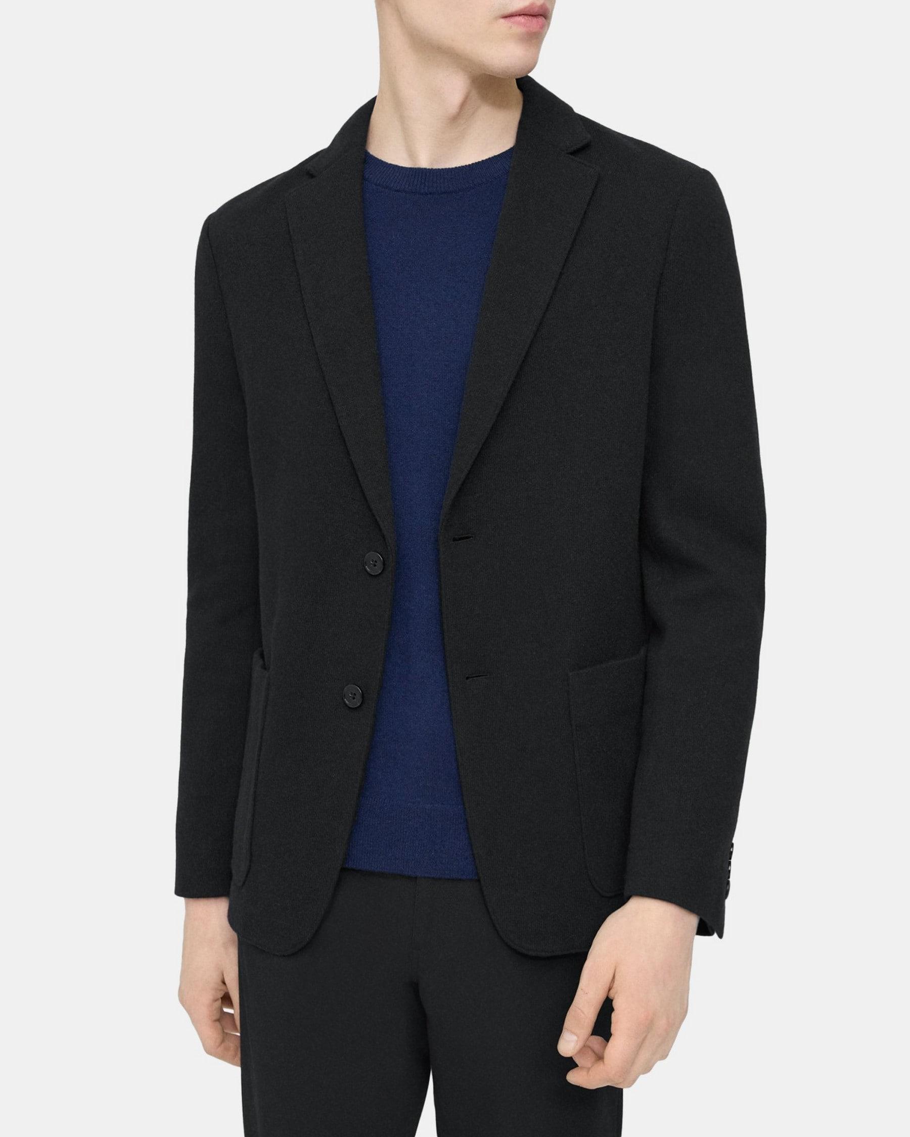 Unstructured Blazer in Double Wool Jersey Product Image