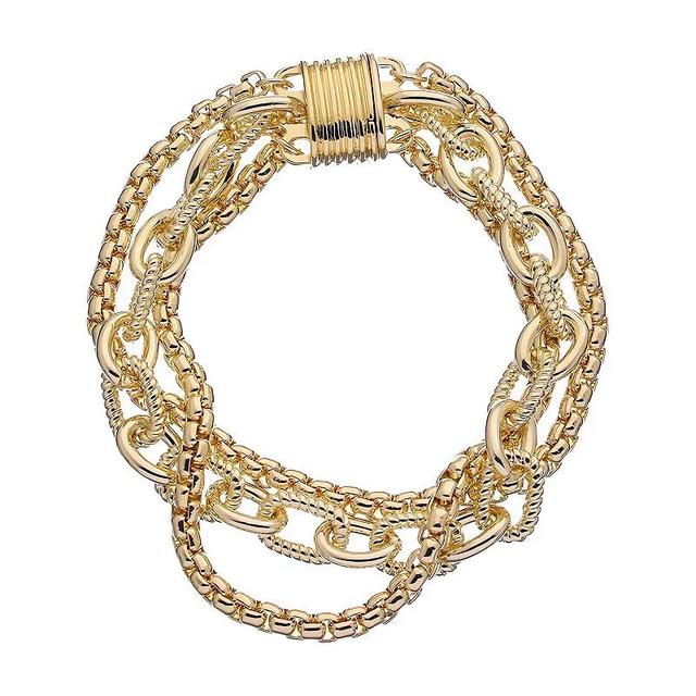 Juvell 18K Gold Plated Multi-Strand Bracelet, Womens, Multicolor Product Image