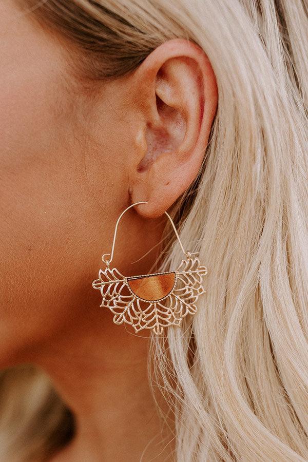 Sunset Situation Earrings In Camel Product Image