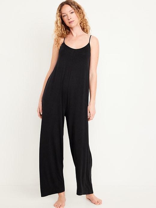 Knit Jersey Pajama Jumpsuit Product Image