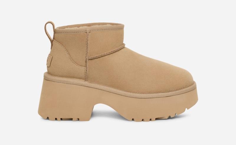 UGG Womens Classic Ultra Mini New Heights Suede Classic Boots Product Image