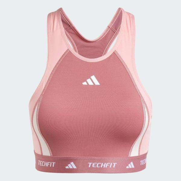 Techfit Medium-Support High-Neck Colorblock Bra Product Image