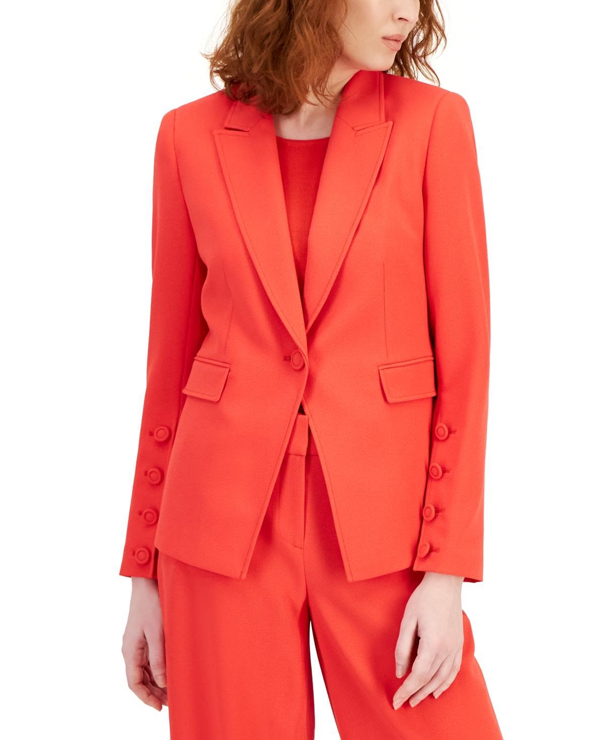 Tahari Asl Womens Single-Button Peak-Lapel Blazer Product Image