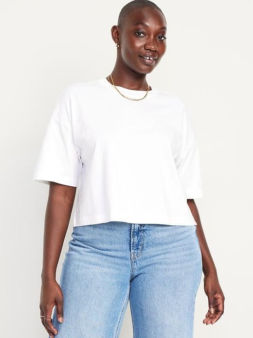 Vintage Oversized Crop T-Shirt Product Image