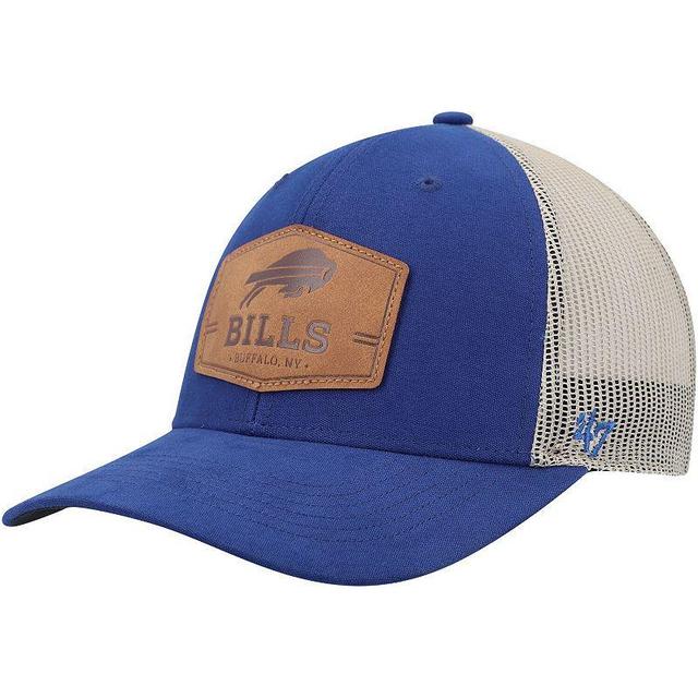 Mens 47 Royal/Natural Buffalo Bills Rawhide Trucker Adjustable Hat Product Image