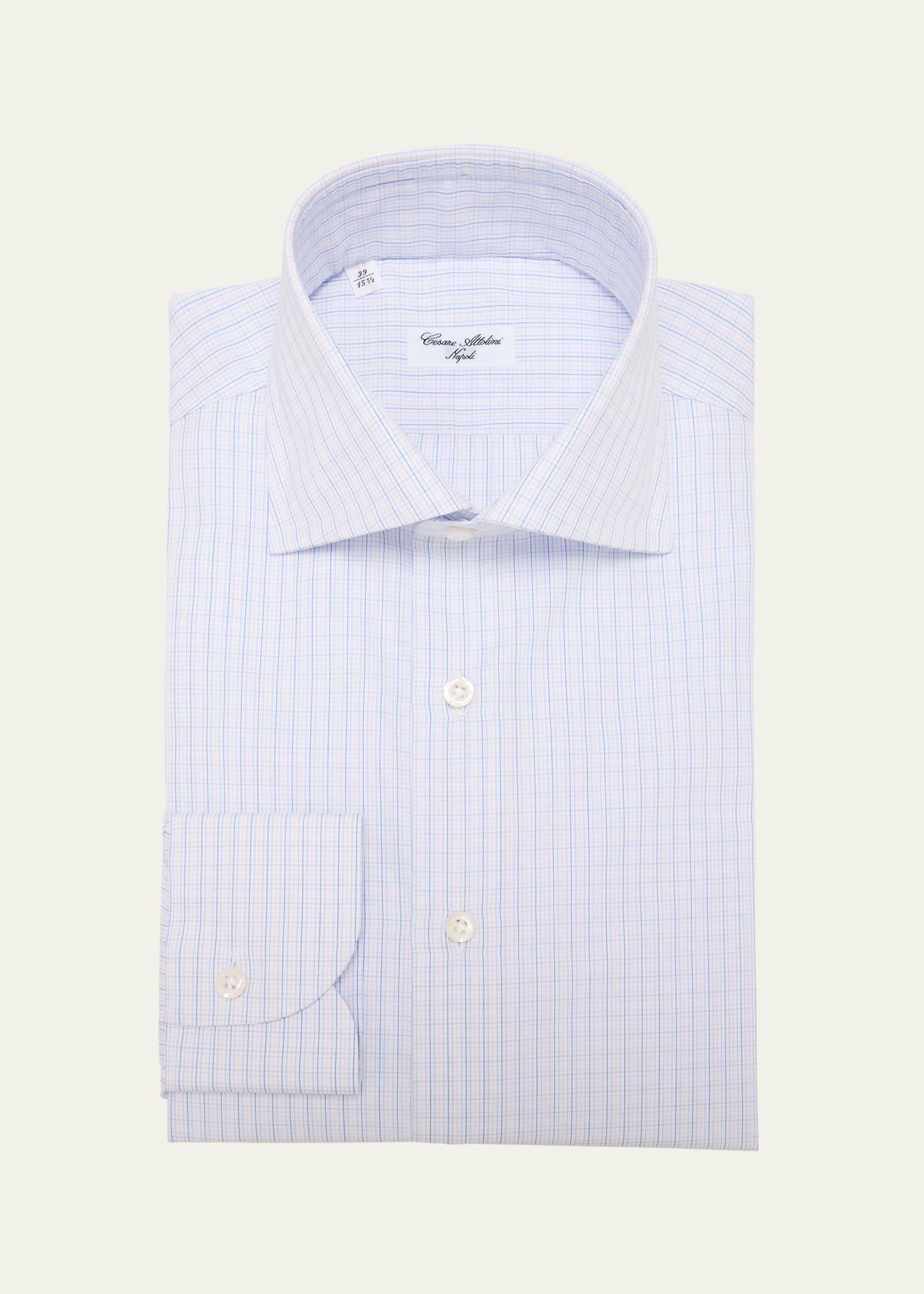 Mens Cotton Mini-Check Dress Shirt product image