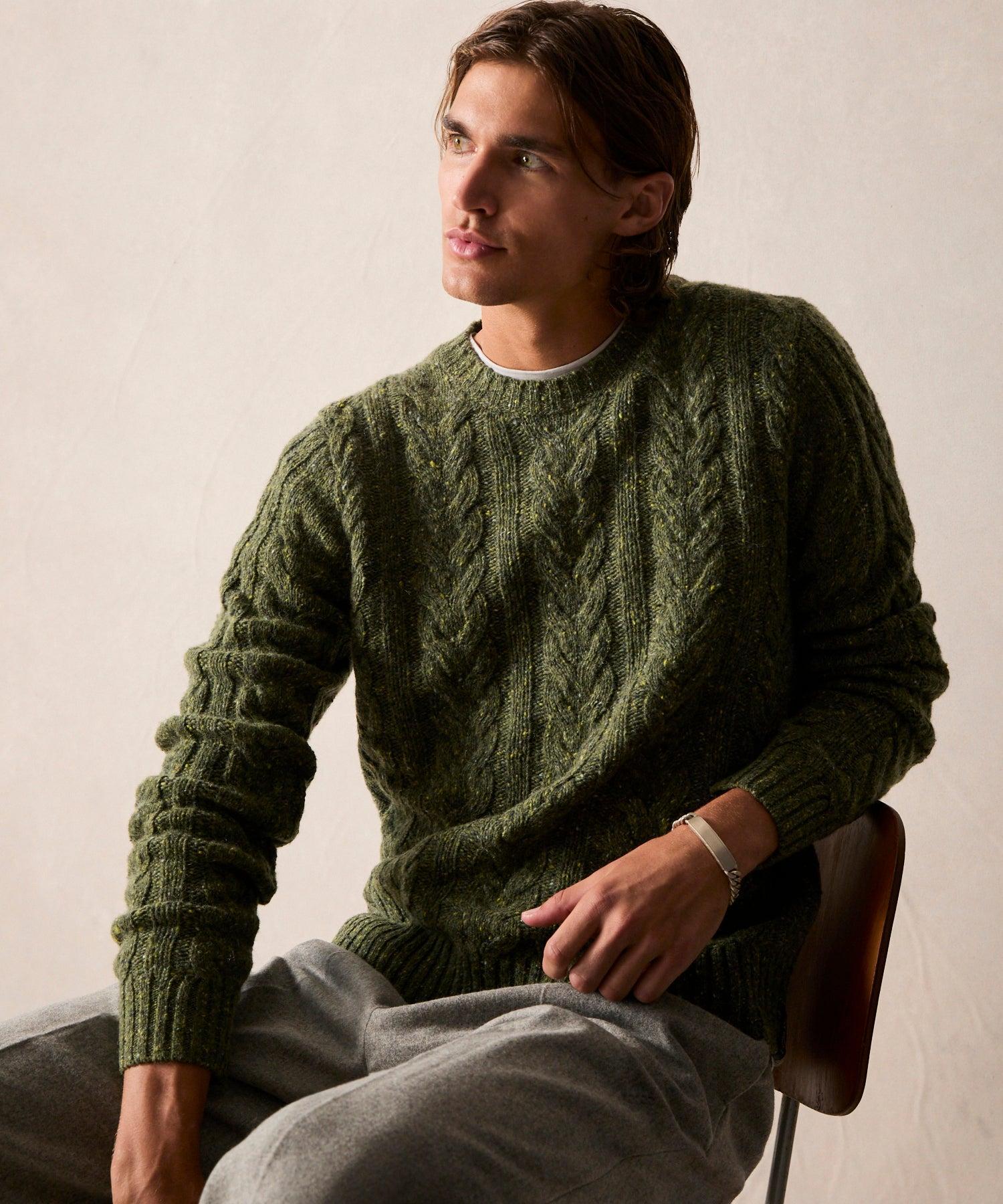 Donegal Cable Crewneck Sweater Product Image