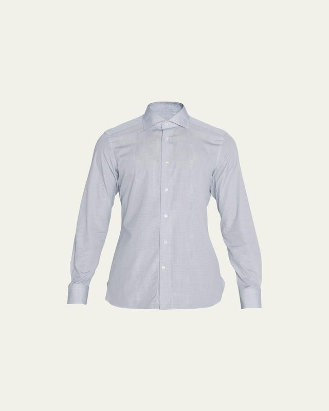 Mens Micro-Dot Long Sleeve Dress Shirt Product Image