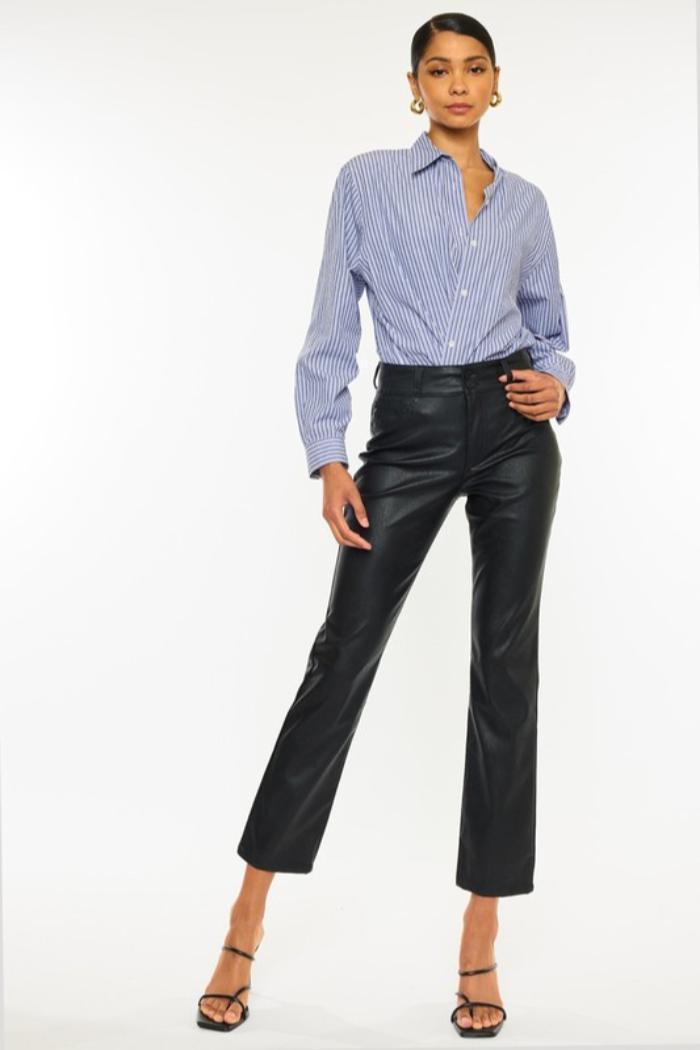 High Rise Vegan Leather Pants product image