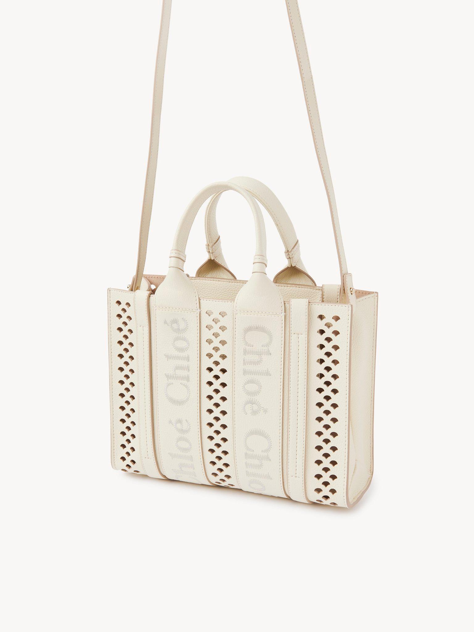 Small Woody tote bag in grained leather Product Image