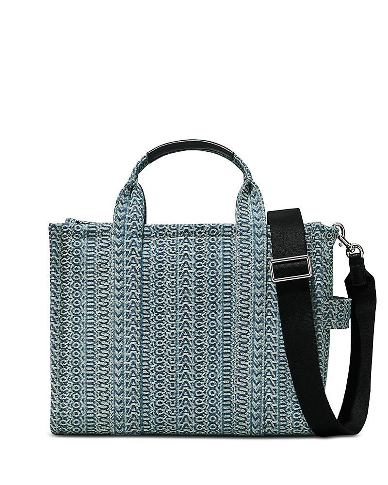 Womens The Medium Monogram Denim Tote Bag Product Image