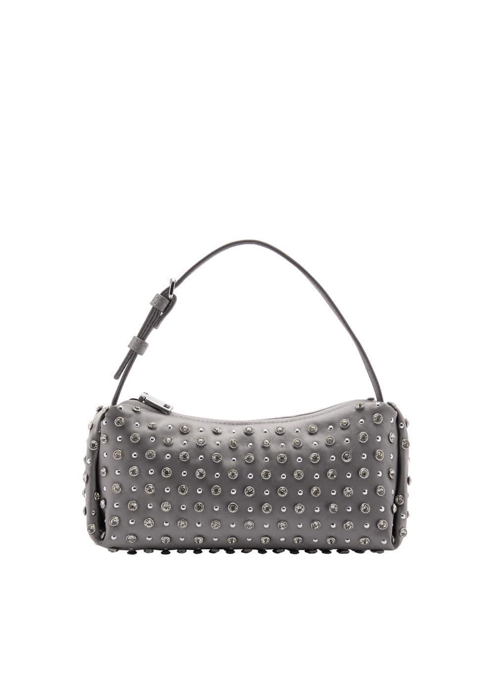 Mango Womens Beaded Shoulder Bag - Light Product Image