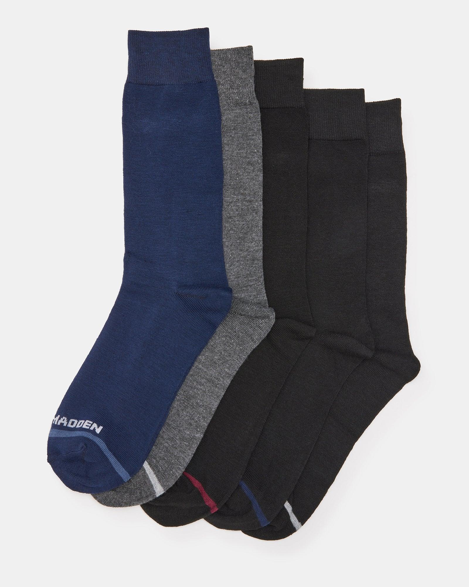 MEN'S SOLID DRESS SOCKS NAVY MULTI Male Product Image