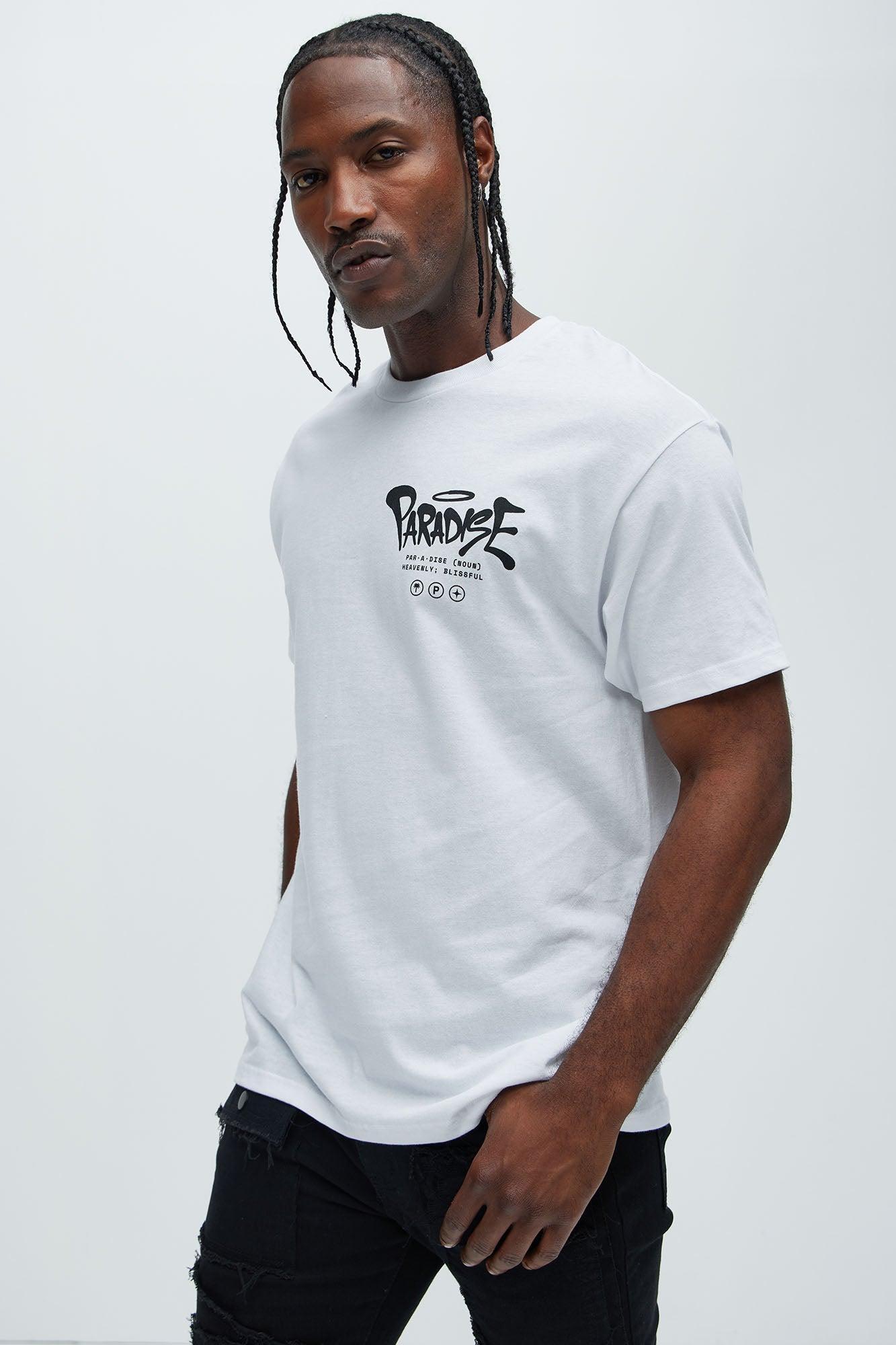 Paradise Palm Short Sleeve Tee - White Product Image